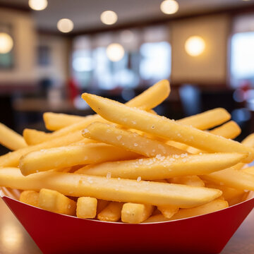 french fries on a white plate