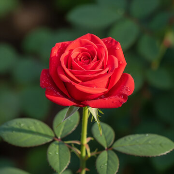 red rose in garden