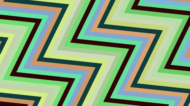 Abstract geometric pattern with colorful zig-zag lines and stripes