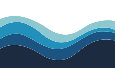 Fototapeta premium Abstract Blue Layered Wave Background Minimal Modern Fluid Design