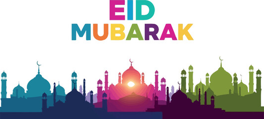 Eid mubarak ramadan mix greeting card isolated on transparent background © ABDURRAZZAQ