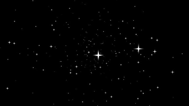 Magical fairy dust transition with glowing starlight streaks, shimmering white particle animation, deep cosmic dark background, dreamy fantasy atmosphere, seamless ultra HD 4K loop
