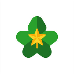 Shamrock Star Coloring Page Single Vector