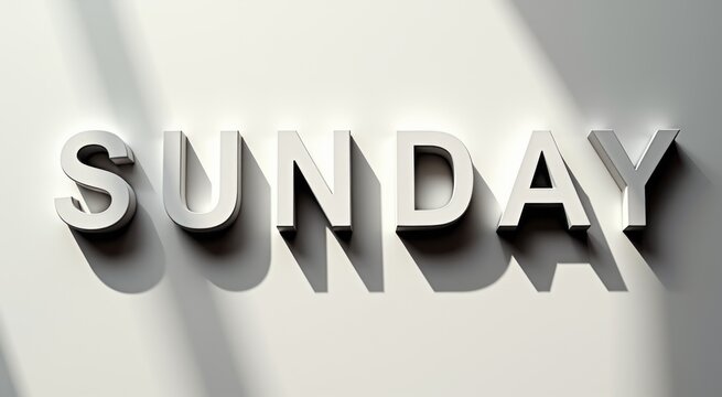 Sign that says sunday on a wall