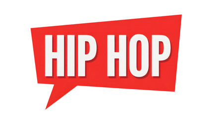 Vibrant hip hop speech bubble for music and cultural projects