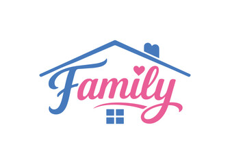 Family stylized text vector 
Vector stylized text on a white background