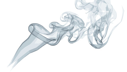 Fototapeta premium abstract gray smoke wisps flowing in transparent hand drawn vector style