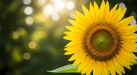 Obraz premium sun flower nature background with copy space