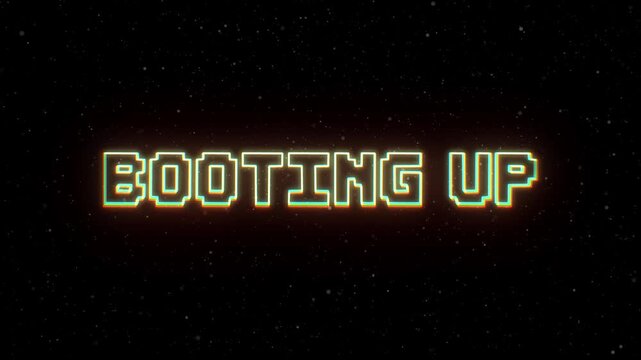 Booting Up Neon text with retro style