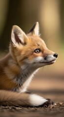 Obraz premium Red Fox Portrait in Natural Habitat.