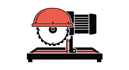 Fototapeta premium Tile Cutter Line art clean colorful