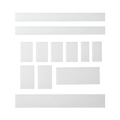 Obraz premium A collection of grey rectangles on a white background
