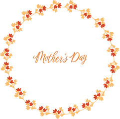 Obraz premium Simple floral wreath vector graphic design celebrating mother's day