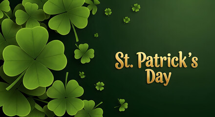 St patrick's day celebration with shamrocks