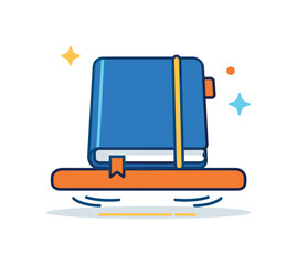 Invisible preparation and competence built before public results appear, a closed notebook resting on a stable base with subtle motion cues underneath