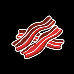 Obraz premium Stripes of Crispy Cooked Bacon Rashes.