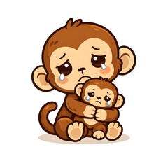 Obraz premium baby monkey ponchi