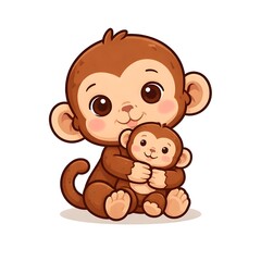Fototapeta premium baby monkey ponchi