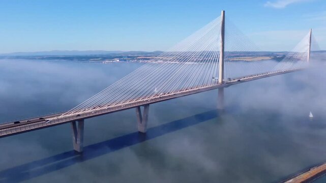The Queensferry Crossing, a major road bridge in Scotland spanning the Firth of Forth. 