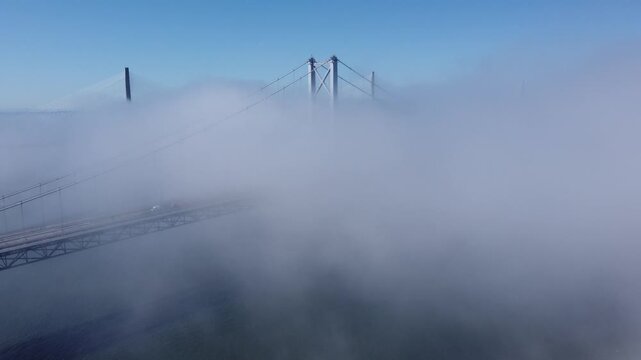 The Queensferry Crossing, a major road bridge in Scotland spanning the Firth of Forth. 