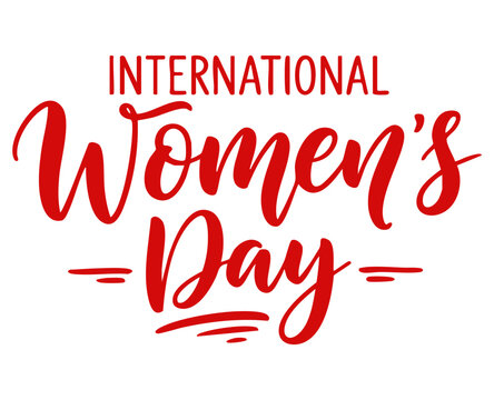 International Women's Day Celebration Text Graphic
