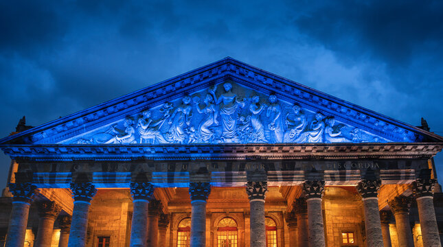 Teatro Degollado Illuminated at night (Degollado Theater) - Guadalajara, Jalisco, Mexico