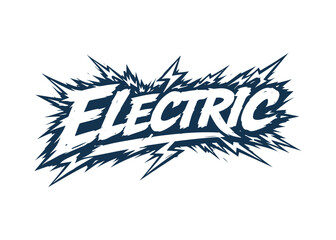 Electric stylized text vector 
Vector stylized text on a white background