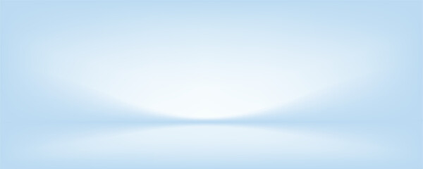 Naklejka premium Blue studio room. Limbo light background. Abstract 3d backdrop for product presentation. Minimal wall scene. Showcase, promotion display modern