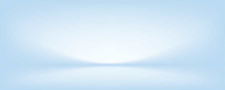 Blue studio room. Limbo light background. Abstract 3d backdrop for product presentation. Minimal wall scene. Showcase, promotion display modern