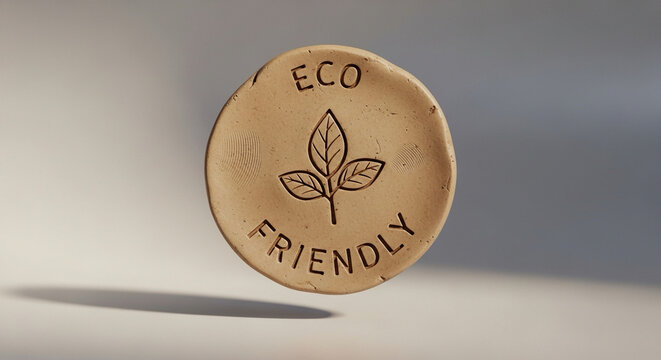 Minimal Eco Badge with Recycling Shape