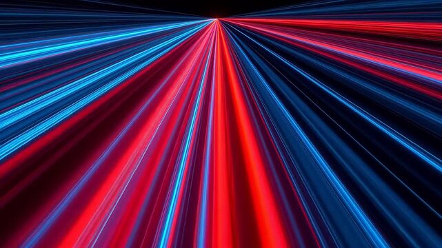 Colorful light streaks converging
