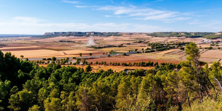 Manchegan landscape in the surroundings of La Guardia, Toledo, Castile-La Mancha, Spain, Europe