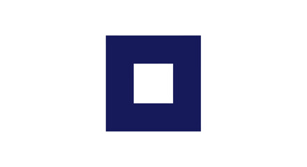 Blue Square with White Center Space.