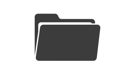 Two Black Folders Stacked on White.