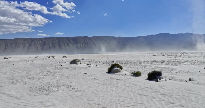 Tornado in a  Gypsum Dunes into antique Tethys Sea