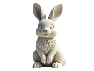 Obraz premium A statue of a rabbit sitting on its hind legs, perfect for illustrations or decorative purposes
