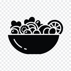 Fototapeta premium Black and white illustration of a bowl filled with various fruits