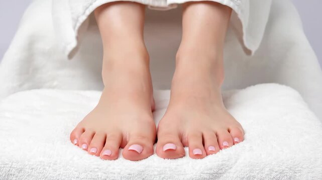 Pampered Feet - A Close-Up Look at Foot Care and Relaxation.