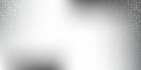 Vector dot silver foil background with metal mirror texture. Chrome gradient surface design abstract modern