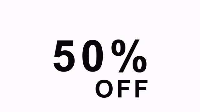 Fifty Percent Off Sale Discount Graphic For Marketing Promotions