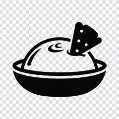 Black and white illustration of cheese in a bowl