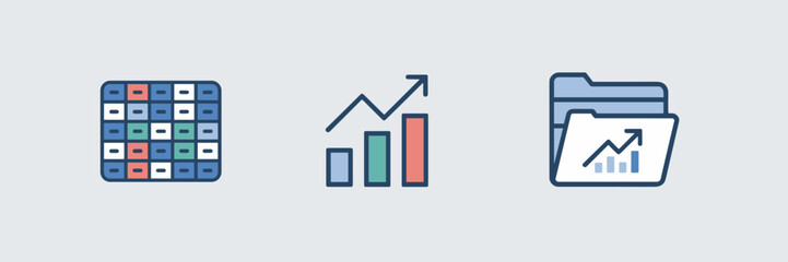 Professional scoring matrix icon sheet &ndash; Suitable for data software.