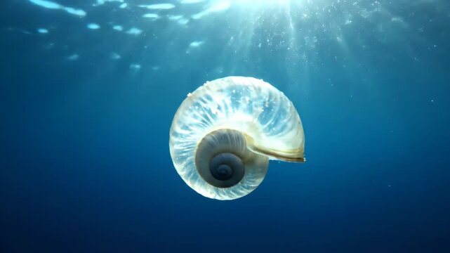 Stunning underwater view of a translucent sea creature in the ocean.