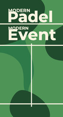 Contemporary Padel Event Design: Dynamic Green Graphics for Modern Sports Promotions