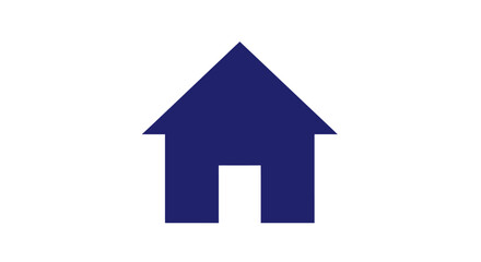 Obraz premium Dark blue house roof symbol icon.