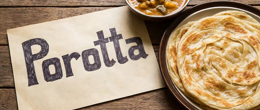 Freshly Made South Indian Porotta with Spicy Vegetable Curry