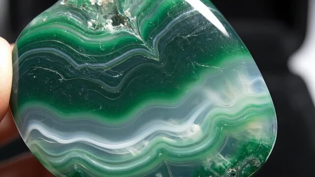 Vibrant Green Agate Chalcedony Gemstone