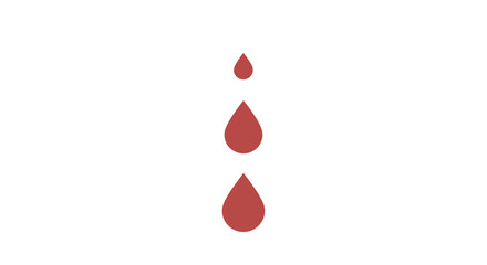 Fototapeta premium Red Liquid Drops on White Background.