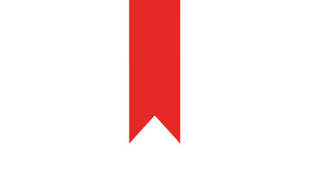 Red Ribbon Banner Decoration Element.