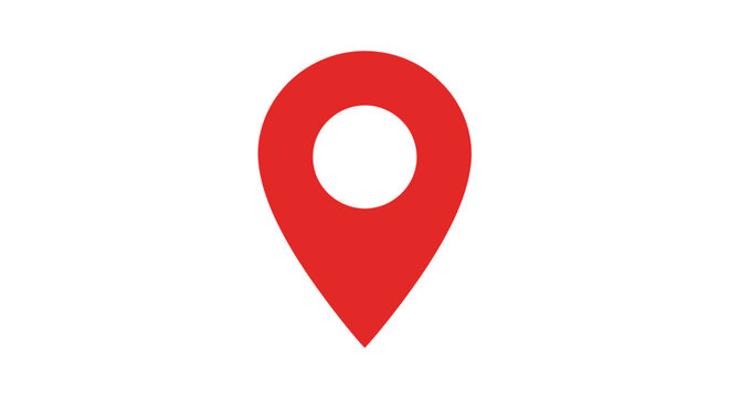 Red Location Pin Pointer Icon.